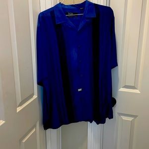 Men’s vintage Nat Nast 100% silk short sleeve camp shirt in XL.